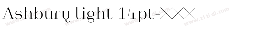 Ashbury light 14pt字体转换